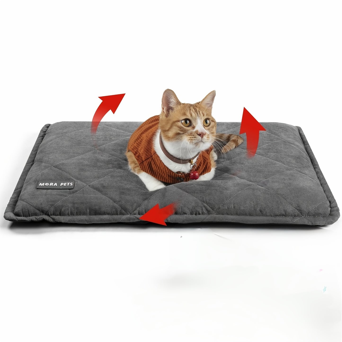 Mora Pets Self Warming Dog Bed with Washable Cover Pet Pad with Non Slip Bottom Dog Crate Mats for Cat And Small Medium Large Dog