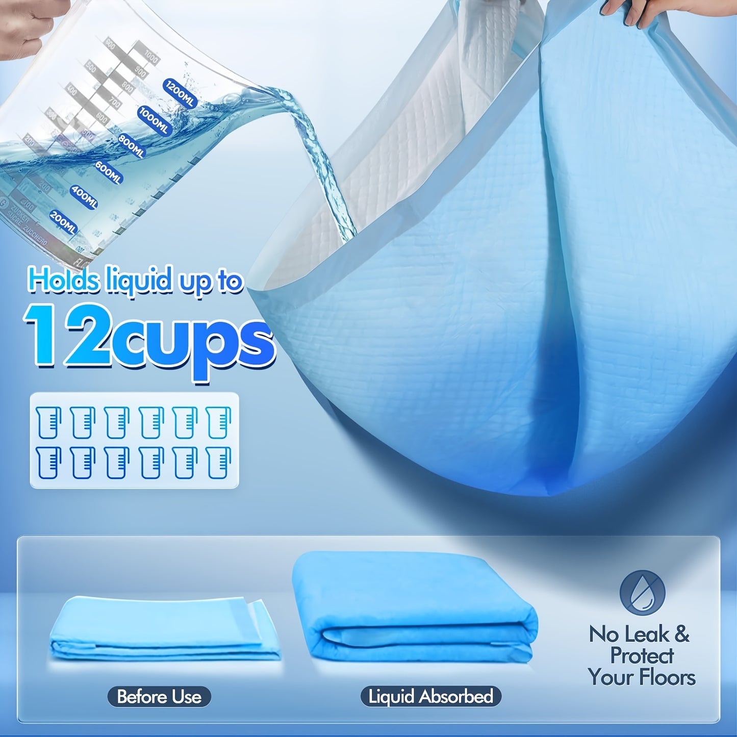 Gimars 3XL 30" x 36"6 Layers Ultra Absorbency Dog Pee Pad Extra Large 3S Quick Dry Leakproof Pee Pads for Dogs, Cats, Rabbits Pets 30 Counts