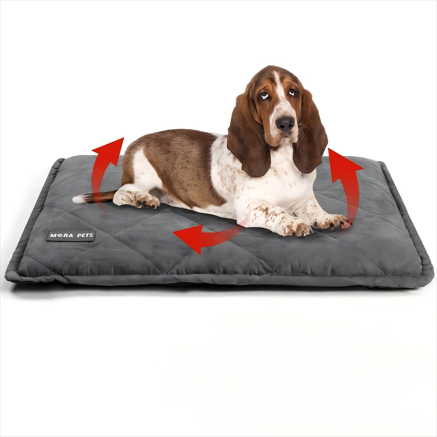 Mora Pets Self Warming Dog Bed with Washable Cover Pet Pad with Non Slip Bottom Dog Crate Mats for Cat And Small Medium Large Dog