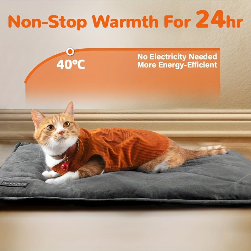 Mora Pets Self Warming Dog Bed with Washable Cover Pet Pad with Non Slip Bottom Dog Crate Mats for Cat And Small Medium Large Dog