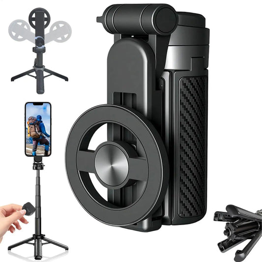 Magnetic Selfie Stick For Phone Pocket-Sized Four-Leg Support Portable Magnetic Selfie Stick For Travel Recording Video Picture
