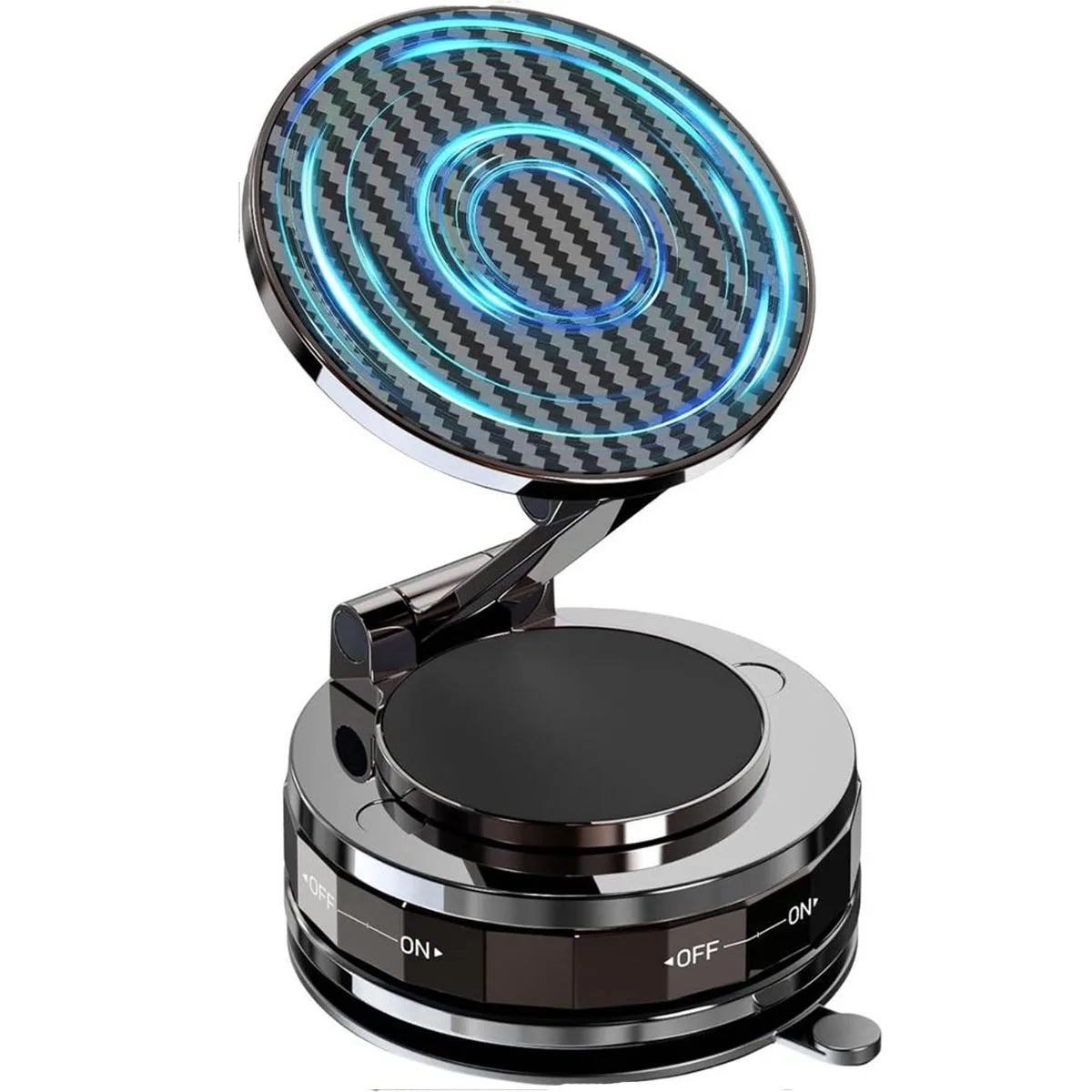 360° Rotation Vacuum Magnetic Phone Holder, Foldable and Retractable Suction Cup Car Phone Mount for Car/Gym/Mirror/Smooth