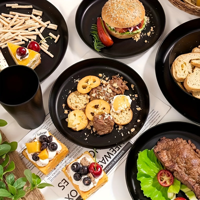 [Unbreakable Dinnerware Set] 32/16pcs Unbreakable Wheat Straw Dinnerware Set | Service For 8/4, Large Size Modern Dish Set-Plate/Dessert Plate/Bowl/Cup, Dishwasher & Microwave Safe, Lightweight Tableware, Perfect for Camping,